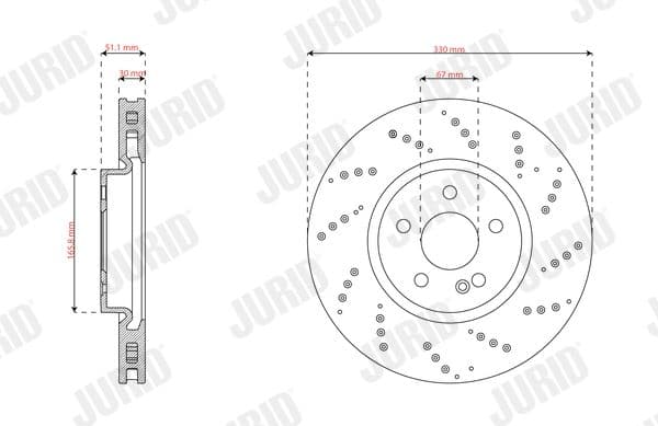 563725jc Jurid Гальмівний диск
