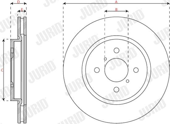 563816jc Jurid Тормозной диск для Suzuki Swift