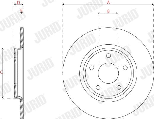 563315jc Jurid Гальмівний диск