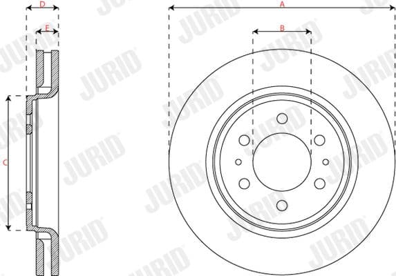 563748jc1 Jurid Тормозной диск