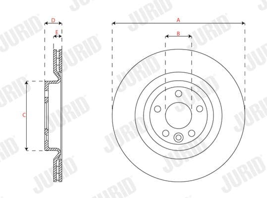 563639jc Jurid Гальмівний диск