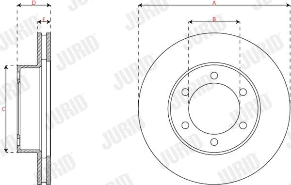 563859j Jurid Тормозной диск
