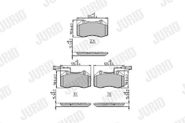 573957j Jurid Гальмівні колодки