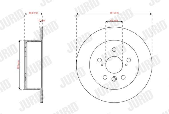 563837jc Jurid Гальмівний диск