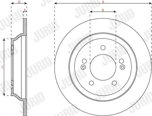 563833jc Jurid Гальмівний диск