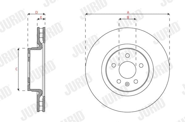 563656jc1 Jurid Тормозной диск