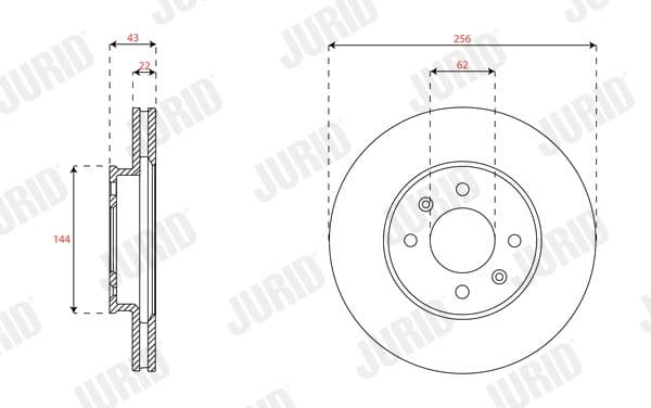 563461jc Jurid Гальмівний диск