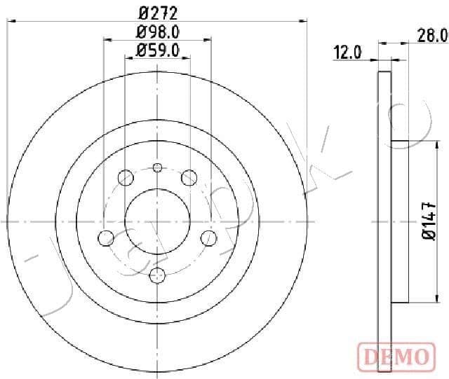 610606c Japko Тормозной диск