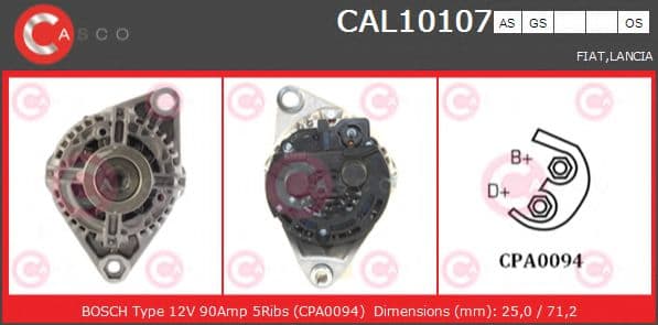 CAL10107AS Casco Генератор