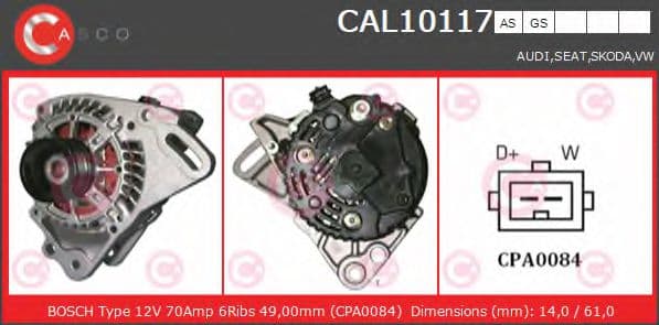 CAL10117AS Casco Генератор