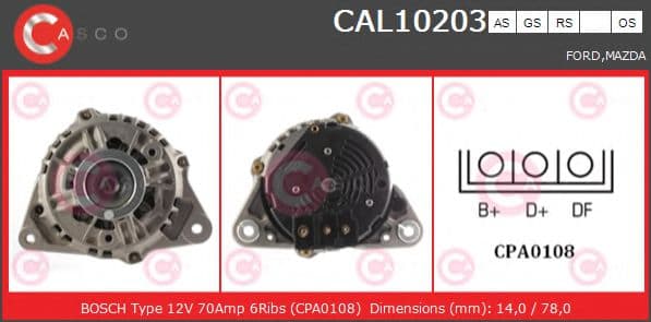 CAL10203AS Casco Генератор