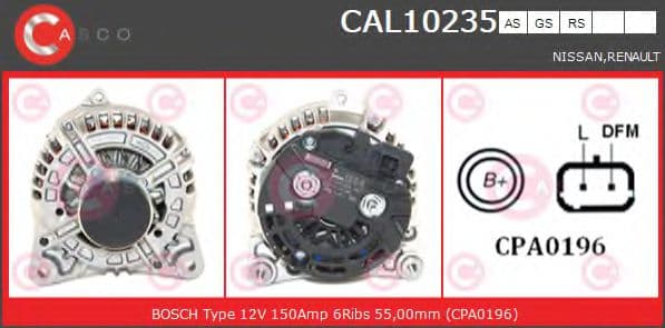 CAL10235AS Casco Генератор