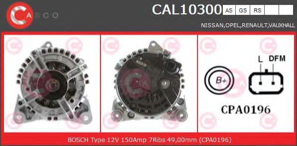 CAL10300AS Casco Генератор