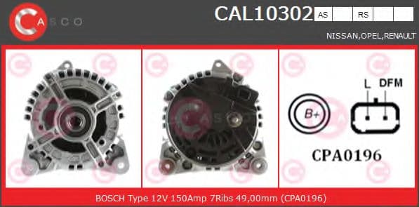 CAL10302AS Casco Генератор