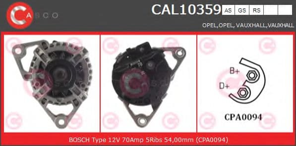 CAL10359AS Casco Генератор