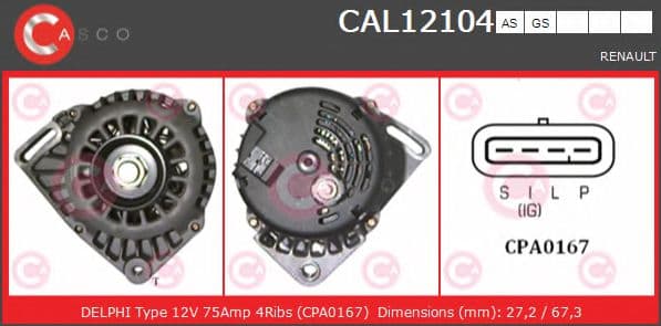 CAL12104AS Casco Генератор