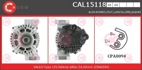 CAL15118GS Casco Генератор