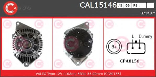 CAL15146AS Casco Генератор