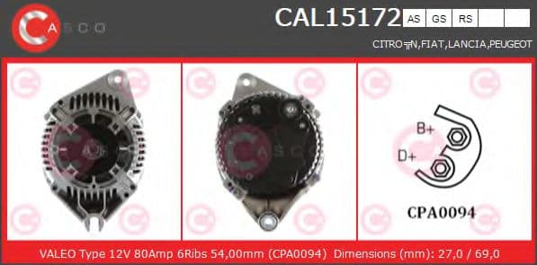 CAL15172AS Casco Генератор