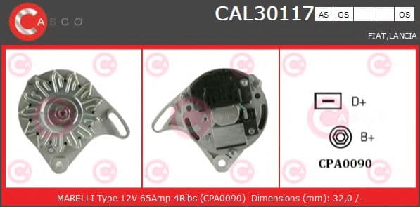 CAL30117AS Casco Генератор