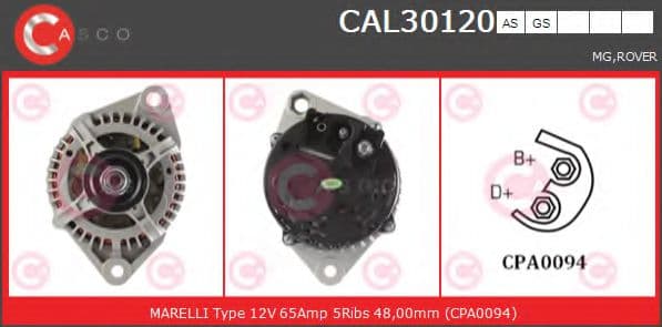 CAL30120AS Casco Генератор