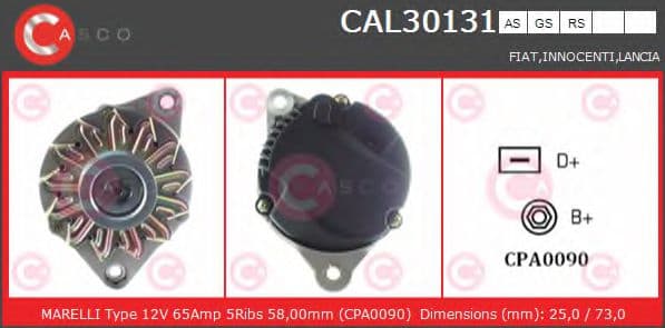 CAL30131AS Casco Генератор