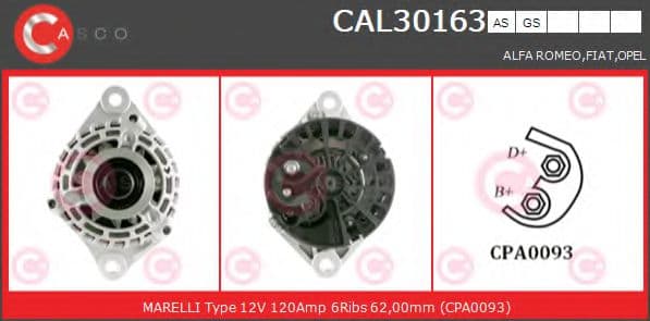 CAL30163AS Casco Генератор