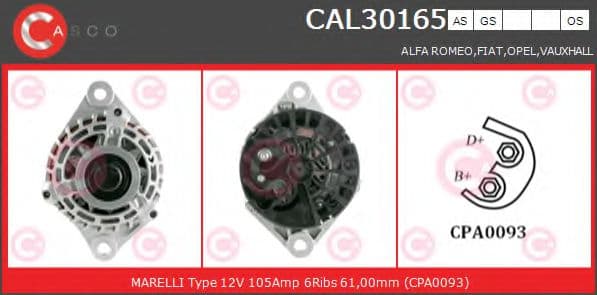 CAL30165AS Casco Генератор