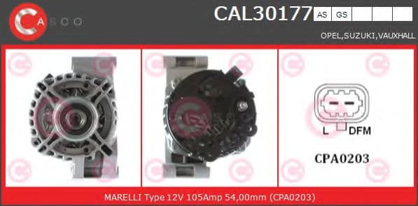 CAL30177AS Casco Генератор