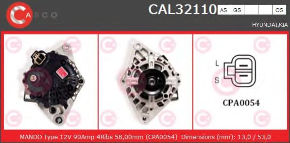 CAL32110GS Casco Генератор