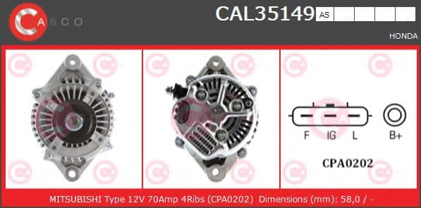 CAL35149AS Casco Генератор