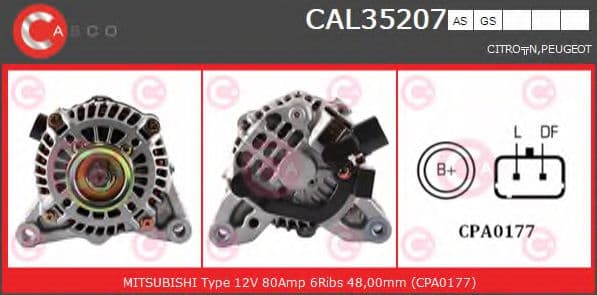 CAL35207AS Casco Генератор