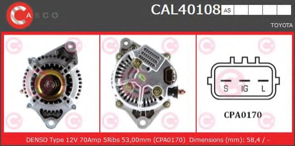 CAL40108AS Casco Генератор