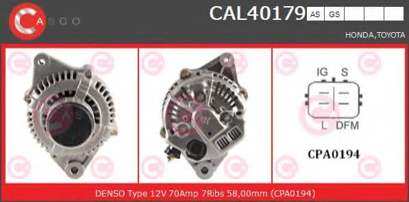 CAL40179AS Casco Генератор