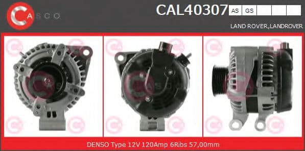CAL40307AS Casco Генератор для Land Rover Range Rover