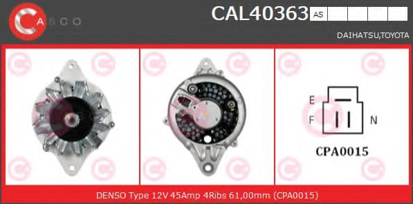 CAL40363AS Casco Генератор