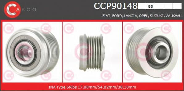 CCP90148GS Casco Шків генератора