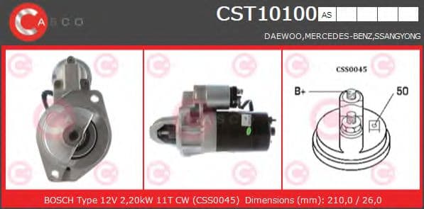 CST10100AS Casco Стартер