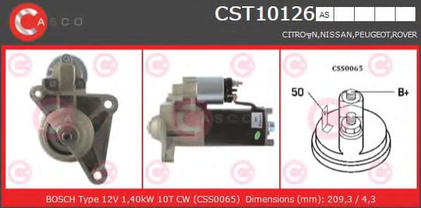 CST10126AS Casco Стартер
