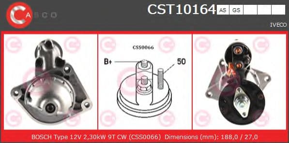 CST10164AS Casco Стартер