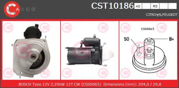 CST10186AS Casco Стартер