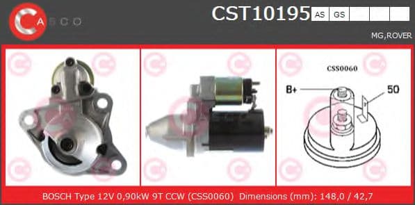 CST10195AS Casco Стартер