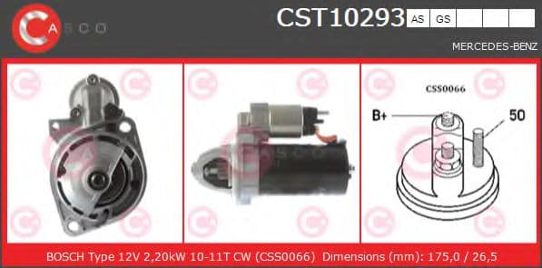 CST10293AS Casco Стартер