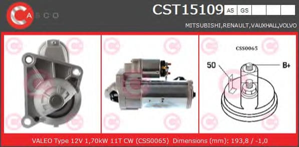 CST15109AS Casco Стартер