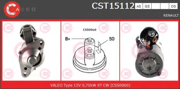 CST15112AS Casco Стартер