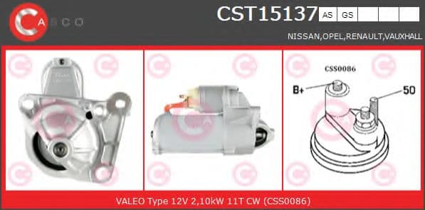 CST15137AS Casco Стартер