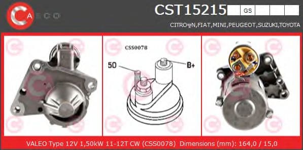 CST15215GS Casco Стартер