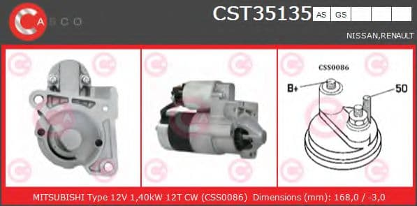 CST35135AS Casco Стартер