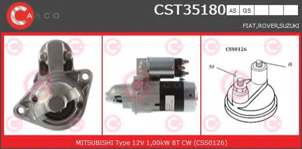 CST35180AS Casco Стартер