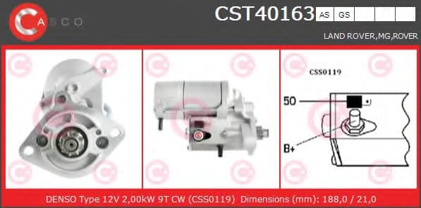 CST40163AS Casco Стартер